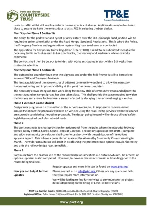 Newsletter 2 - April 2021 Bridge of Earn to Newburgh active ravel project - page 2