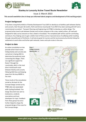 Stanley to Luncarty Active Travel Route Newsletter 2 - FINAL