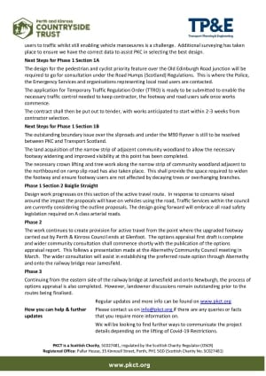 Newsletter 2 - April 2021 Bridge of Earn to Newburgh active ravel project - page 2