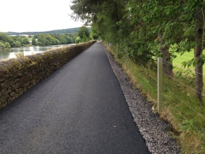 New path surface at North Inch after improvement works