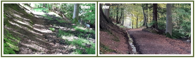 Murthly Sawmill path improvement works - before and after
