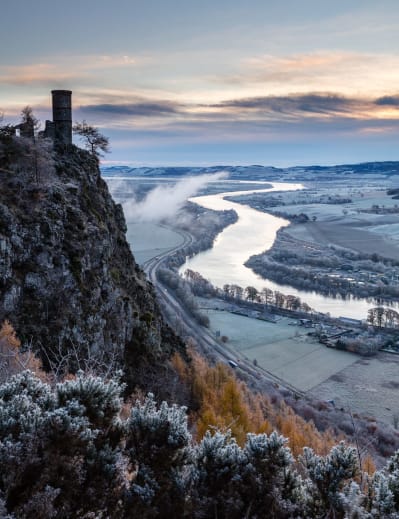 River Tay from Kinnoull Hill in winter © Mike Bell