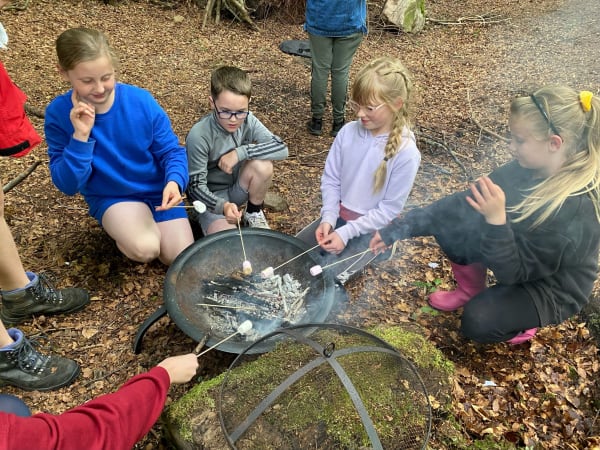 Marshmallow cooking with Alyth Youth Partnership