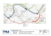 Path diversion map Almondbank - NCN 77 Upgrade Project - updated 2