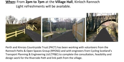 Community drop-in session for Rannoch riverside path project
